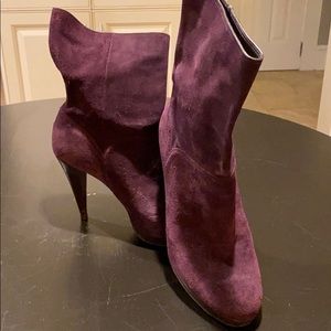 Cole Haan NikeAir platform plum suede boots. 9.5